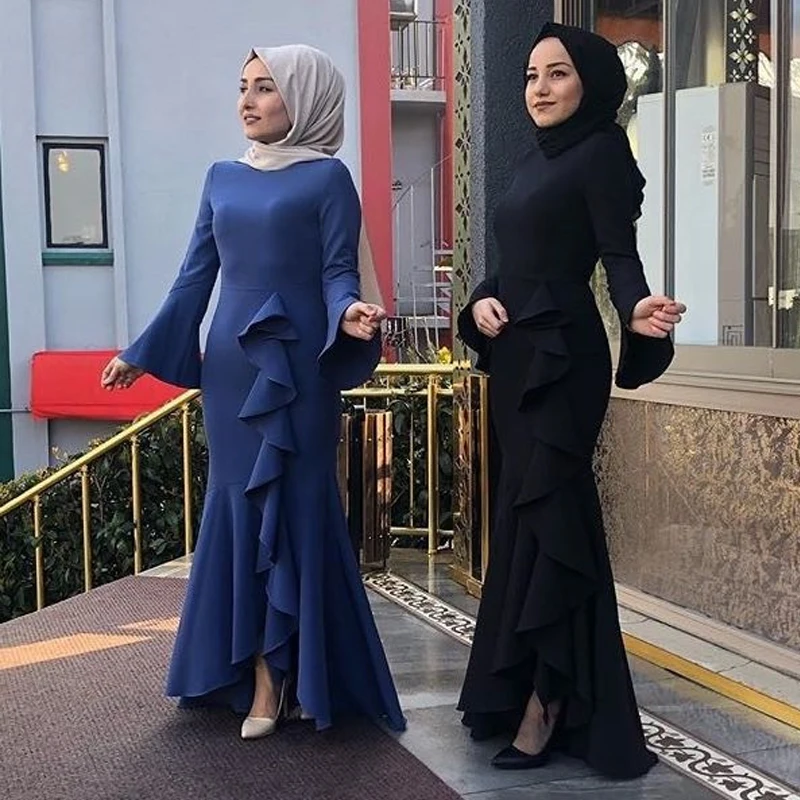 Abaya Дубай мусульманский хиджаб платье кафтан марокканский кафтан турецкие платья ислам одежда Абая для женщин Elbise Gamis мусульманский Wanita