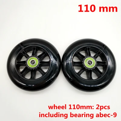 black 110 Колеса скутера 100*24 мм 2 шт./лот подшипники ABEC-9 110*24 мм - Цвет: black 110