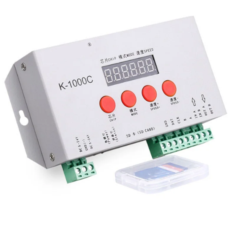 K-1000C контроллер K1000C WS2812B WS2811 APA102 T1000S WS2813 светодиодный 2048 пикселей программный DC5-24V