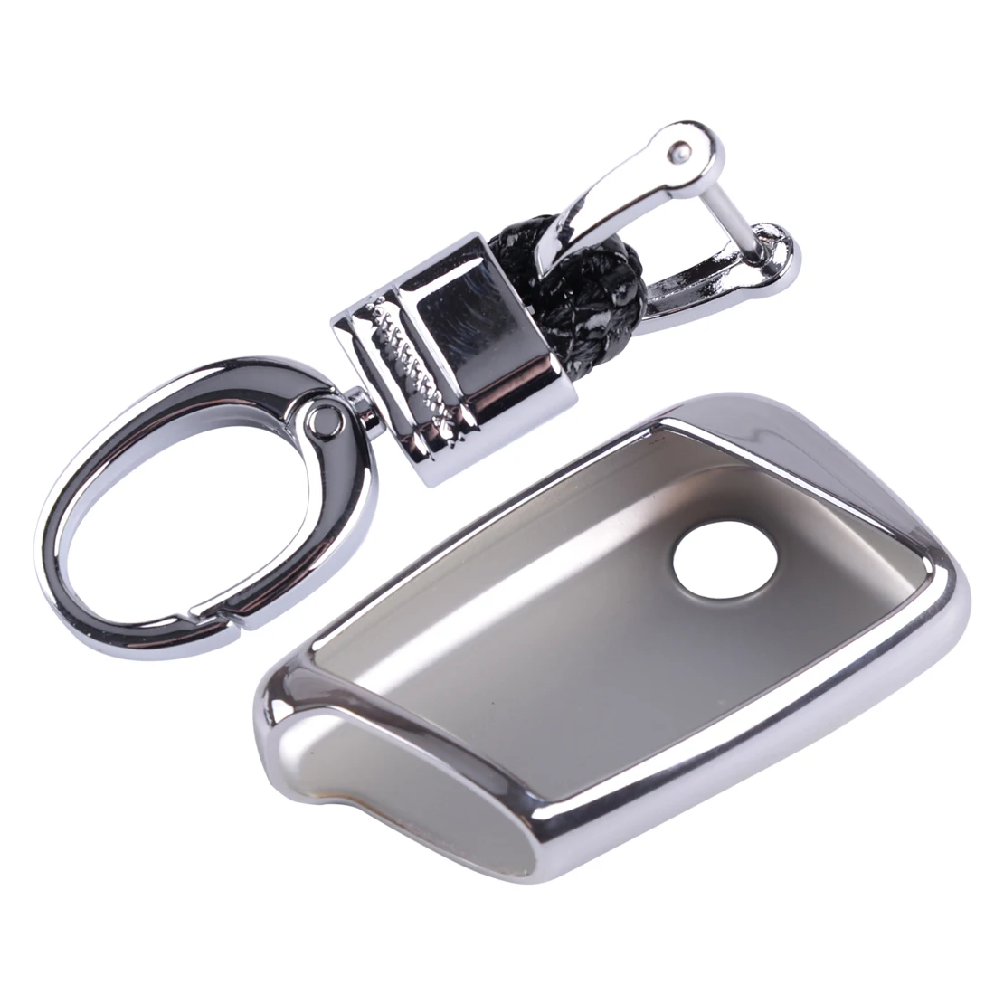 Silver DWCX 6,8x4,2x1,6 см TUP мягкий Автомобильный Брелок чехол защитная сумка подходит для VW Passat Arteon Teramont Jetta - Название цвета: Silver