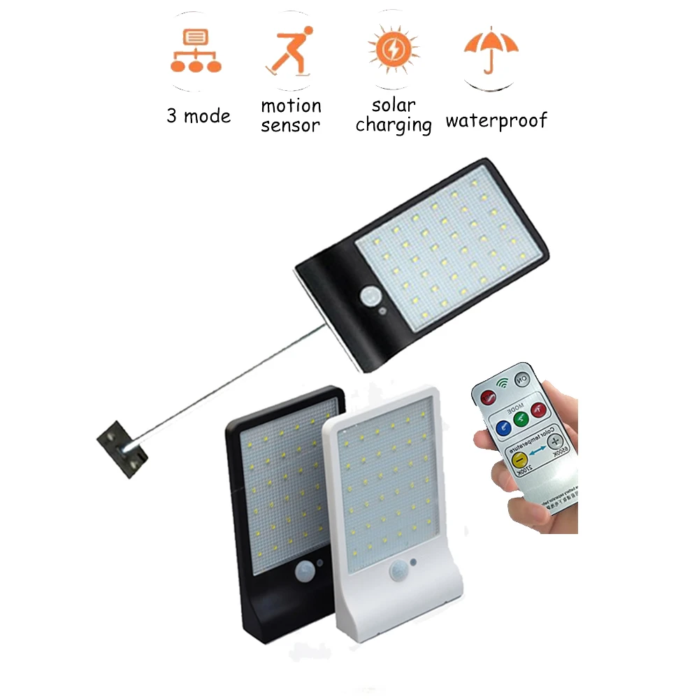 Дистанционный 36 светодиодный светильник на солнечной батарее открытый декор