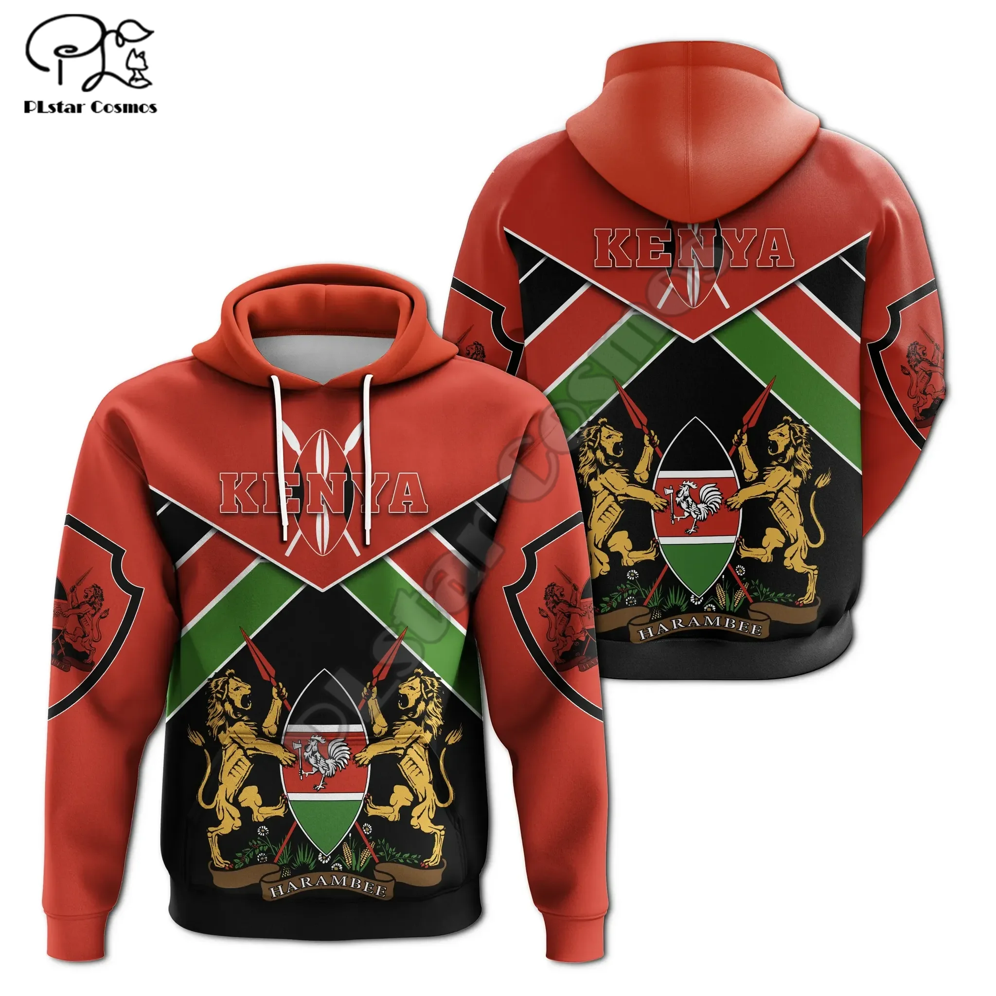 

PLstar Cosmos Newest Africa Kenya Country Flag Tribe Culture Tattoo Pullover 3DPrint Men/Women Harajuku Funny Casual Hoodies B3