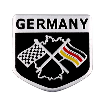 

1pcs Metal 3D Car Sticker Germany Flag Badge Emblem Deutsch Car Sticker Decal Grille Bumper Window Body Decoration For Benz Audi