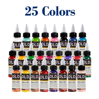 

25 pcs tattoo ink black permanent makeup pigment microblading micropigmentation pigments for Body paint tattoo color(15ML) tool