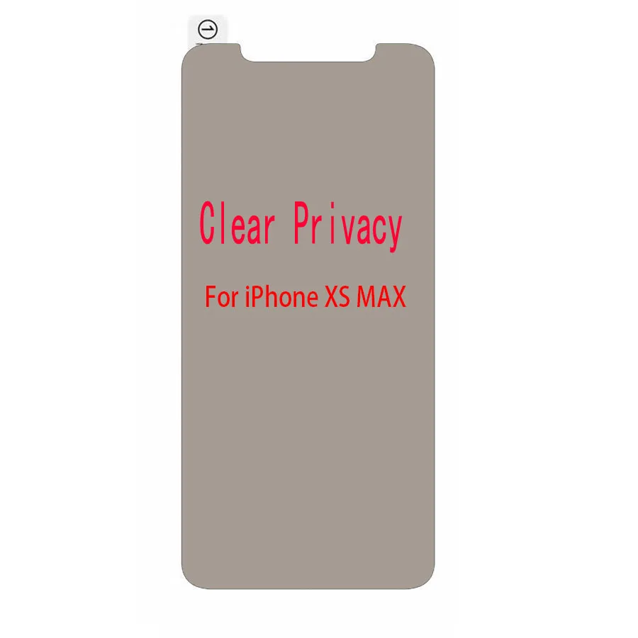 10 шт./лот FENGHEMEI надежное Закаленное стекло протектор для Apple IPhone X XS XR MAX прозрачный черный анти Peeking Guard - Цвет: XS MAX Clear Privacy