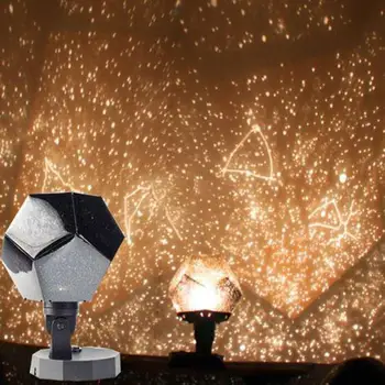 

Starry Kids Room Desk Lamp Rotating Star Moon Sky Rotation Night Projector Romantic Projector Celestial Night Light