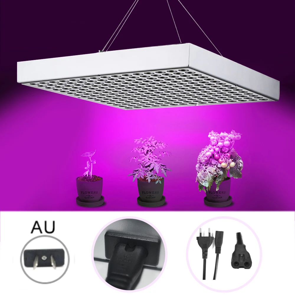 45 W AU Plug Junejour лампа для роста растений, заполняющий светильник для растений, лампа 45 Вт/50 Вт, 225LED панельная оболочка, красный синий светильник для растений, потолочный светильник - Испускаемый цвет: 45 W AU Plug