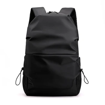 

New Men Backpack for 15.6 Inches Laptop Back Pack Large Capacity Stundet Backpacks Pleated Casual Style Bag Water Repellent