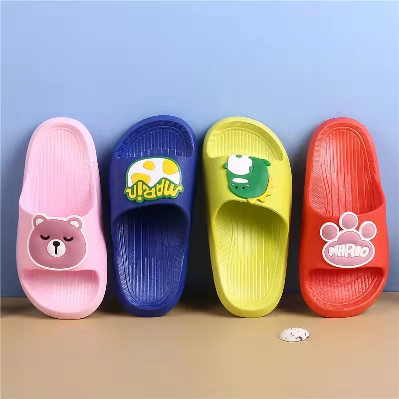 Dinosaur Cute Children Slippers Soft Sole Non-Slip Comfort Home Indoor Shoes Toddler Boy Shoes Baby Girl Sandals Funny Slippers cartoon dinosaur children clogs summer comfort light non slip outdoor sandals anti collision toe slip on kids shoes beach shoes