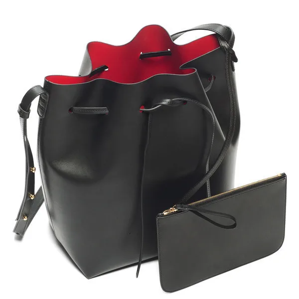 Летняя одежда из волокнистой кожи на одно плечо - Цвет: Black and red bucket