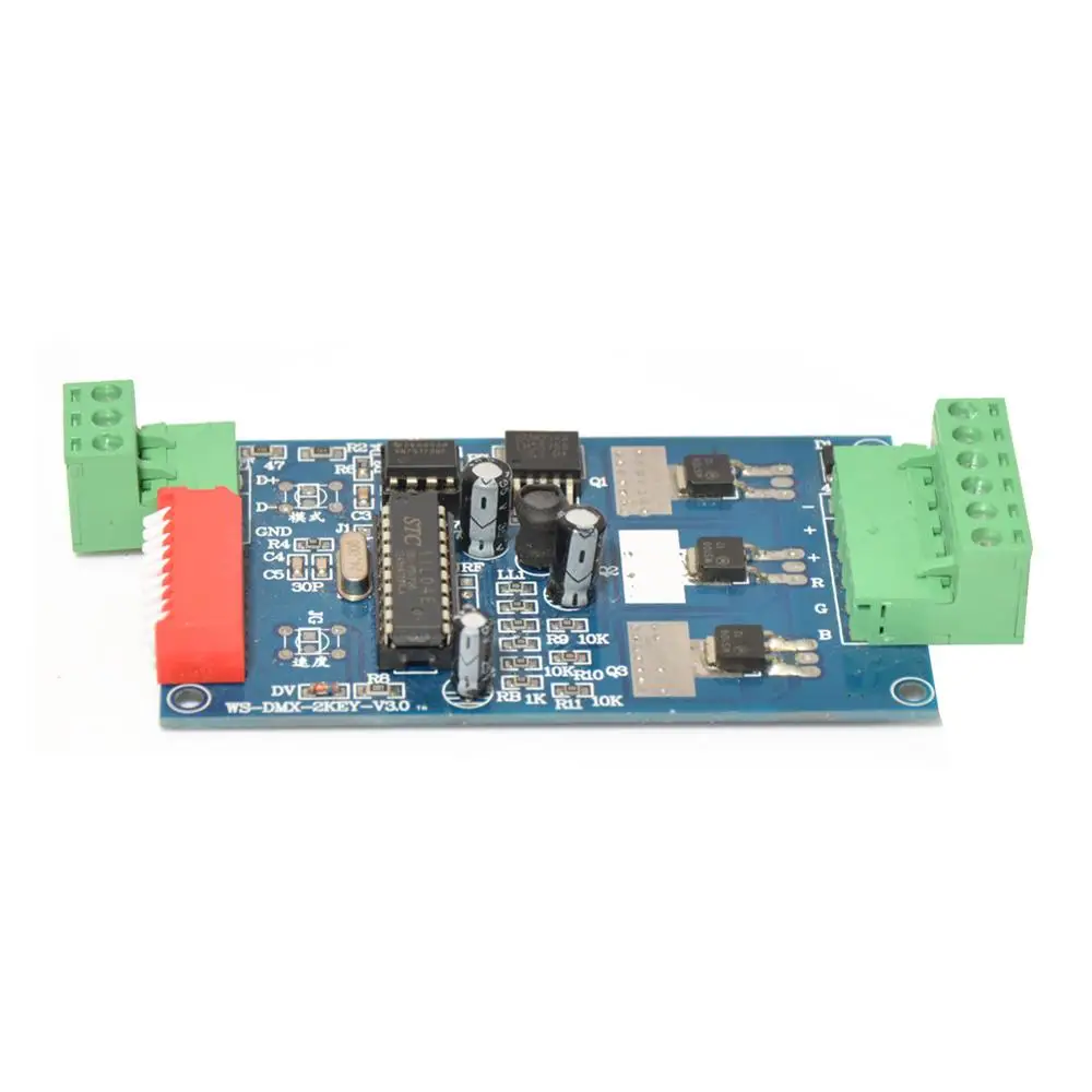 3CH канальный легкий DMX светодиодный контроллер Dmx декодер WS-DMX-2KEY-3CH-BAN и драйвер RGB модуль светильник
