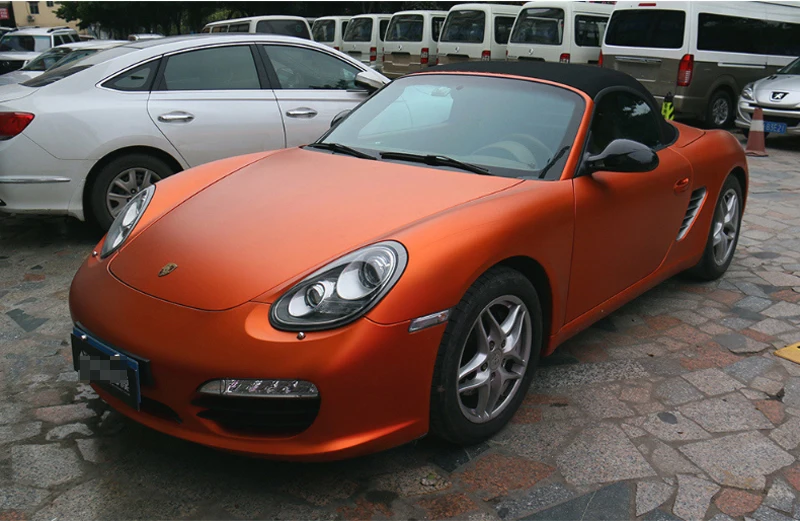 Orange Metallic Chrome Vinyl Film-2