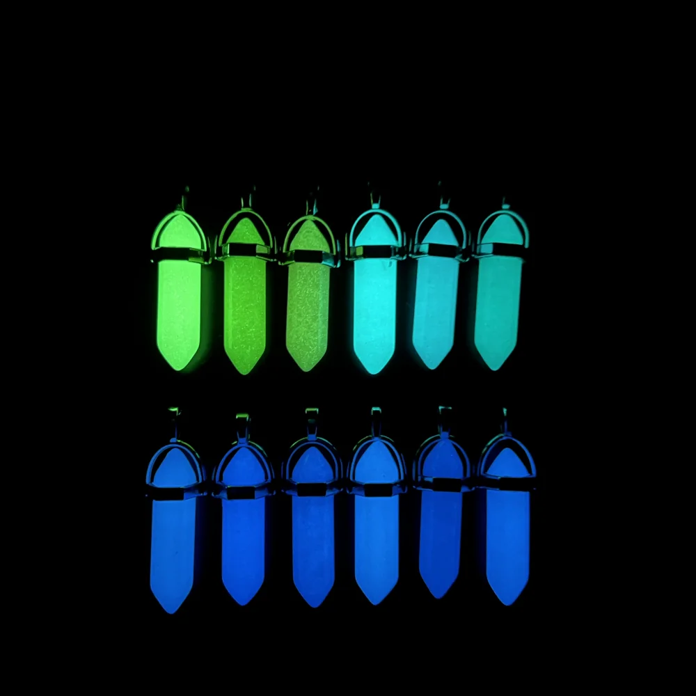 Темный светящийся натуральный камень флуоресцентная шестигранная колонна