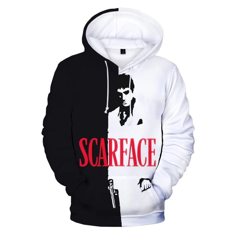 

Movie Scarface 3D Print Hoodie Sweatshirts Tony Montana Print Harajuku Streetwear Hoodies Men Women Fashion Casual Cool Pullover