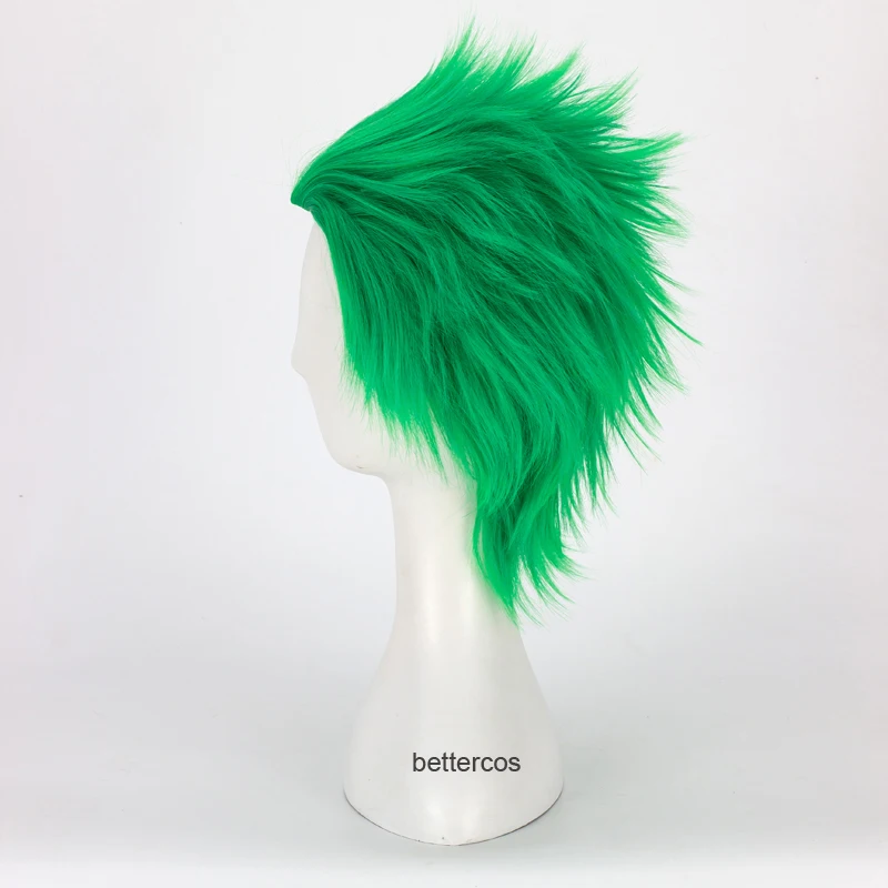 Парик для косплея OW Wigs Young Genji короткий зеленый термостойкий парик из