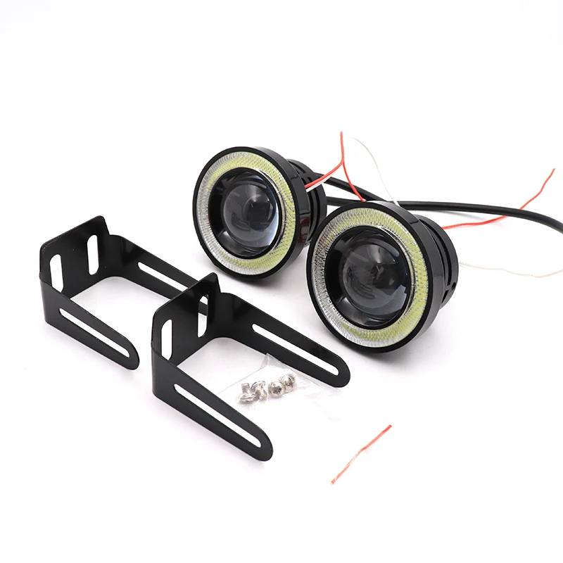 LED Fog Light LED Light 2pcs 3.0 Angel Eyes Fog Lamp 12V Universal 2.5 COB LED DRL Lamp 3.5 Driving Lights