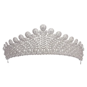 

Tirim Full Crystal Crowns Cubic Ziron Flower Tiaras Headband for Girls or Women Dubai Birthday Party Wedding Prom Bridal