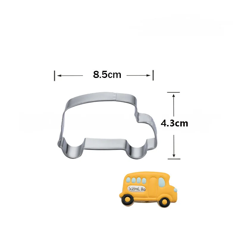 1pcs patisserie Traffic Bus Train Motorcycle Cruise Ship Cookie Cutters Fondant Cake Decor Tools emporte piece biscuit Mould DIY Cookie Cutter Baking Mold Cookie Mould Baking Decorating Tools