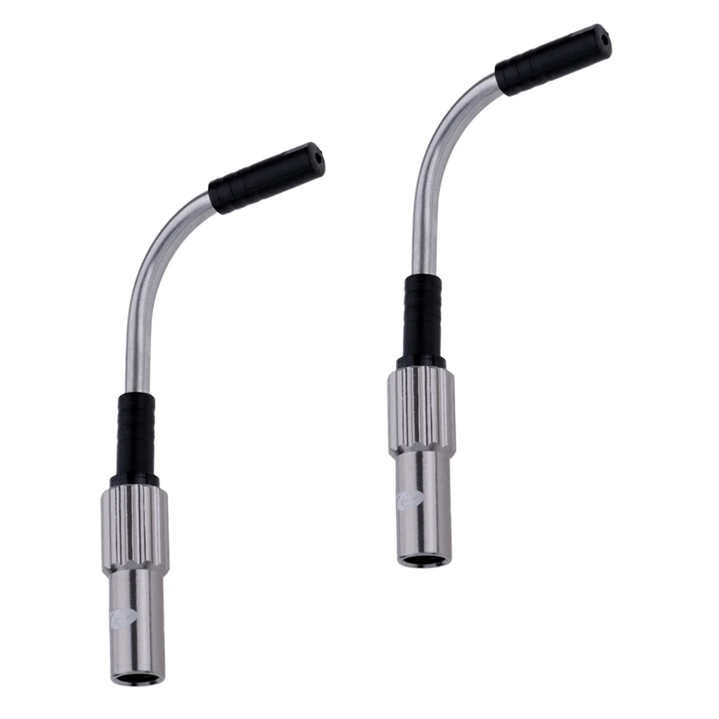 2 Pack Replacement V Brake Noodles Cable Guide Bend Tube Pipes Housing + Adjustable Screws, Black