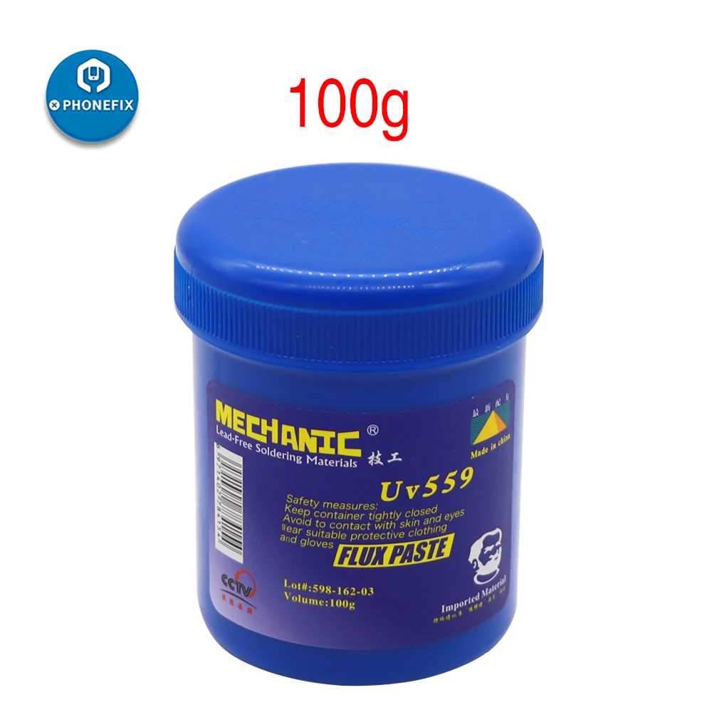 MECHANIC UV223 UV559 10CC/100G бессвинцовый BGA флюс паяльной пасты без очистки SMD припой сопротивление пасты поток для PCB паяльная станция BGA ФЛЮСЫ - Color: 100G UV559