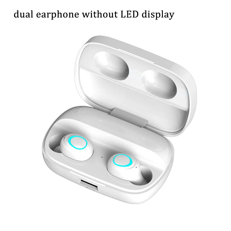 no display white Блютуз беспроводные наушники Bluetooth наушники для телефона шумоподавление Гарнитура HD вызов TWS вкладыши Bluetooth наушники водонепроницаемые V5.0 наушники с микрофоном беспроводные наушник наушники вкладыши - Цвет: no display white