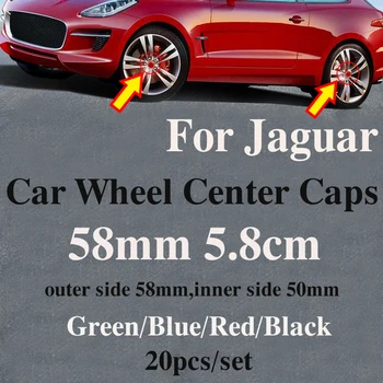 

Dustproof 20pcs Car Wheel Hub Center Cap Auto Rims Wheel Centre Covers Logo Badge For Jaguar XJ XF XK X-TYPE 58mm Wheels HubCaps