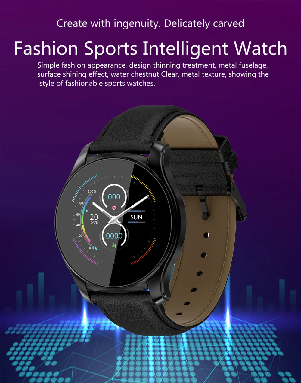 D68 Bluetooth Smart Watch Men Blood Pressure Round Smartwatch Women Watch Waterproof Sport Tracker WhatsApp For Android Ios