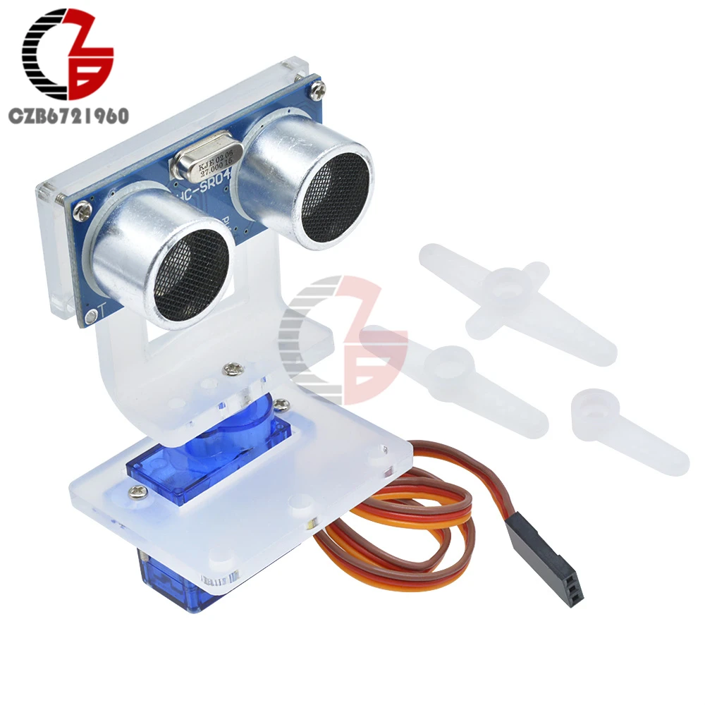 ZHITING 5pcs Bleu HC-SR04 Kit de Support de Montage de capteur de Distance à ultrasons de Dessin animé 