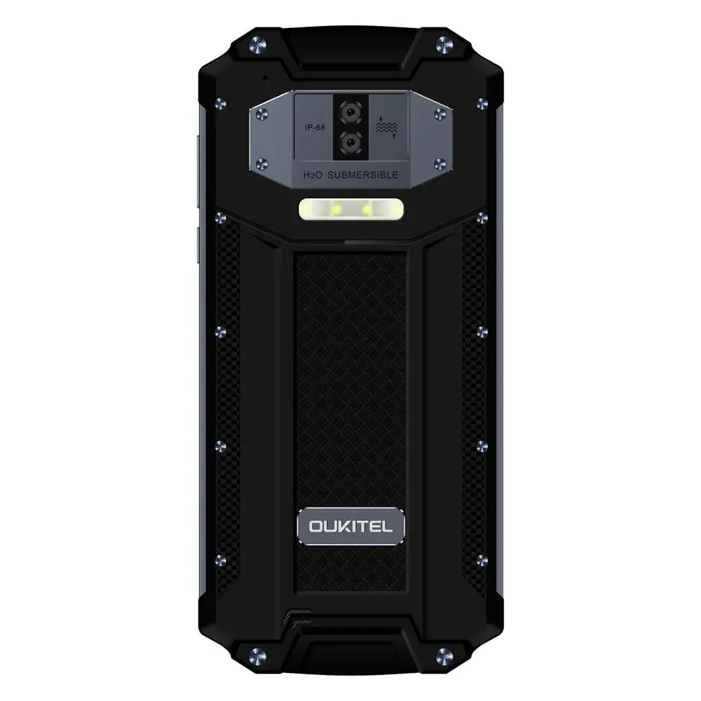 Black OUKITEL WP2 смартфон IP68 водонепроницаемый мобильный телефон 6," 18:9 отпечатков пальцев 4 Гб 64 Гб MT6750T Восьмиядерный 10000 мАч защита от пыли и ударов - Цвет: Black