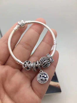 

High Quality Original 1:1 100%925 Sterling Silver Snake Bone Star Bracelet Free Shipping Is Preferred As A Gift