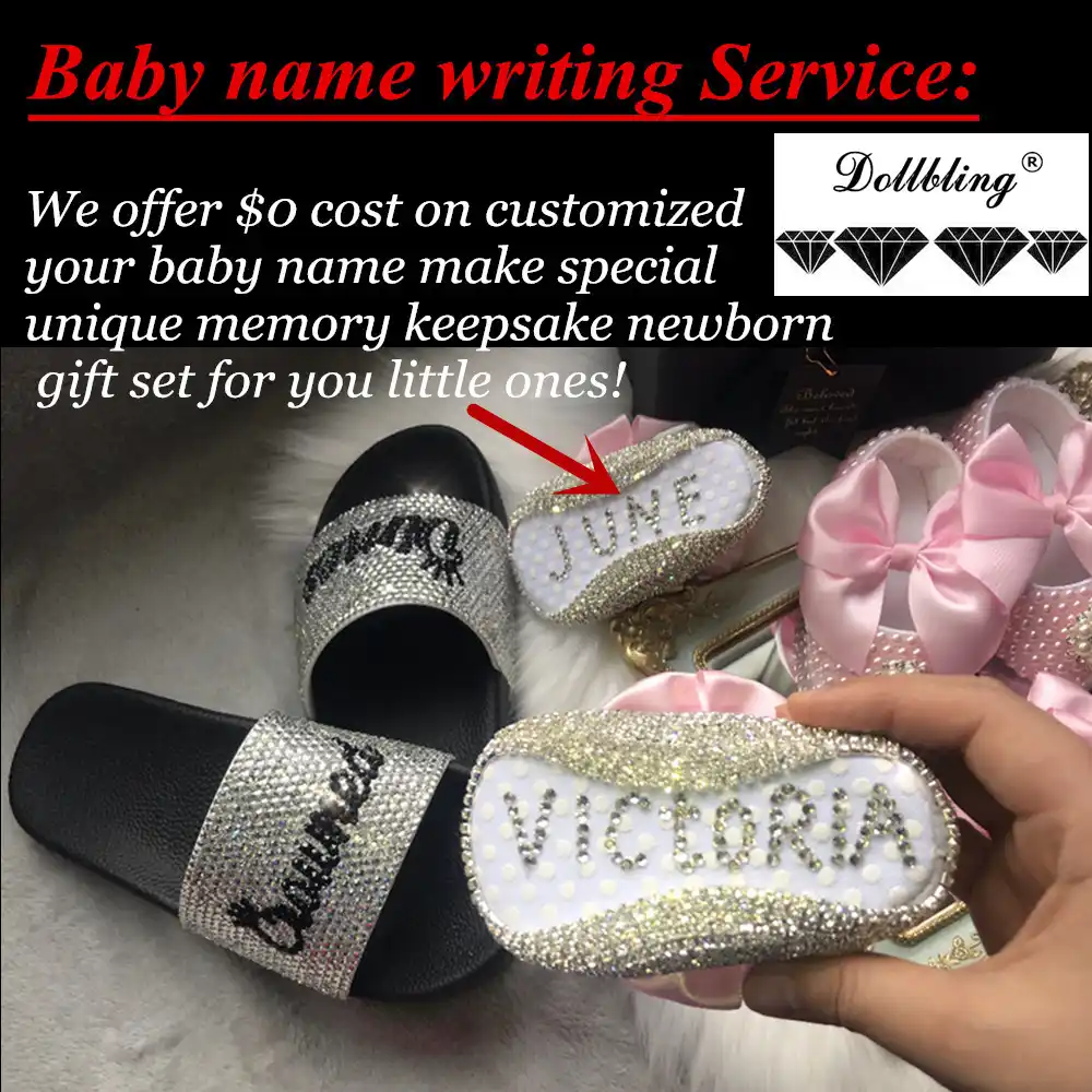 baby shoes with name on bottom