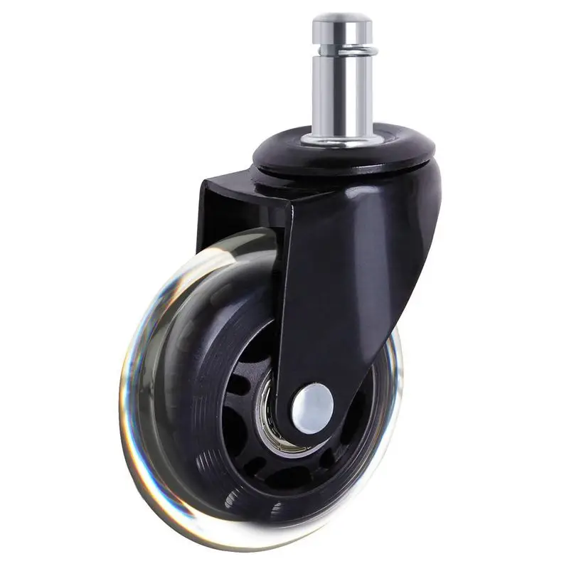 

5PCS Office Chair Caster Wheels 2.5 inch Roller Rollerblade Style Castor Wheel Replacement Soft Safe Rollers Furniture Hardware