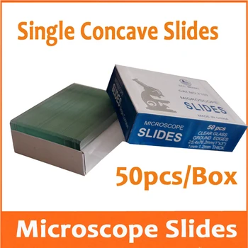 

10 Boxes 500pcs Reusable Laboratory Educational Single Concave Microscope Blank Glass Slides for Medical Middle School Students