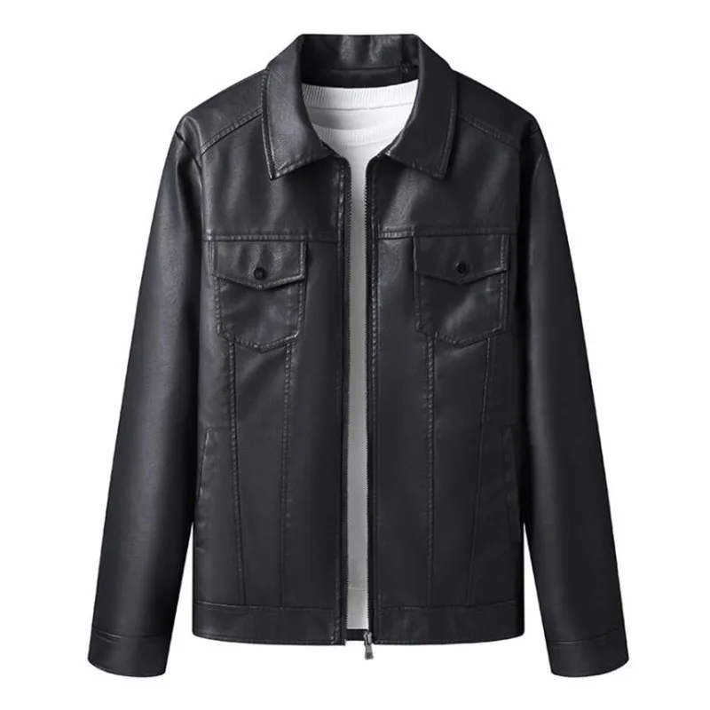 Mens Fashion 2011 Leather Jacket Men Autumn Winter Casual PU Jacket Male Motorcycle Biker Jackets Coat chaqueta Plus Size 5XL