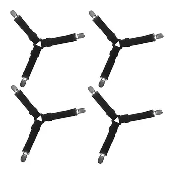 

4Pcs/Set Triangle Bed Mattress Sheet Clips Grippers Straps Suspender Fastener Holder Household Multi-function Accessories