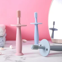 Brosse à dents d'entraînement en Silicone souple pour bébé, soins buccaux pour nourrissons, outil de nettoyage des dents pour enfants, cadeaux 