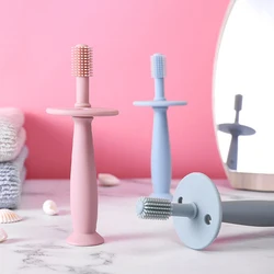 Brosse à dents d'entraînement en Silicone souple pour bébé, soins buccaux pour nourrissons, outil de nettoyage des dents pour enfants, cadeaux 