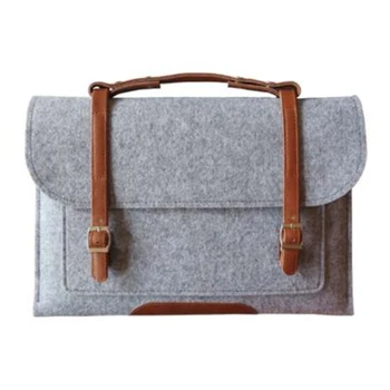 

Carrying Case Felt Laptop Bag Universal Business Sleeve Gift Pouch With Handle Protective Cover Handbag Portable Anti Scratch