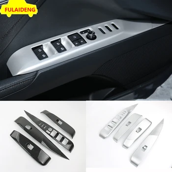 

4pcs For Toyota Camry 2018-2019 Matte Carbon fiber ABS Interior Window Switch Panel Cover Trim Car Styling Accessories