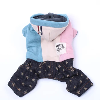 

Dog Warm Coat Jacket Fleece Pet Jumpsuit Hoodie Stars Design Pet Puppy Winter Apparel Outfits