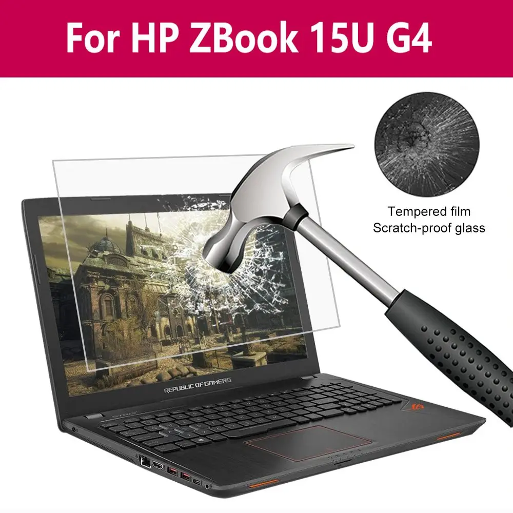 Закаленное защитное стекло для ноутбука Hp Zbook 15u G4 9H |