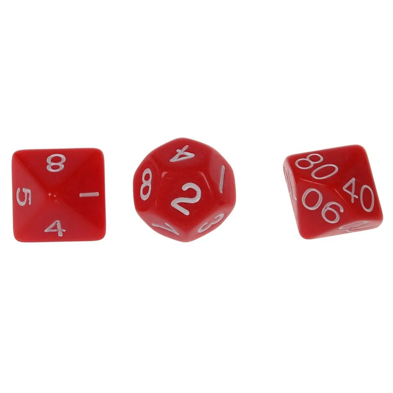 14 шт. игральные кости D4-D20 для игр Подземелья и Драконы RPG Подземелья и Драконы D&D, 7 шт. синий и 7 шт. красный