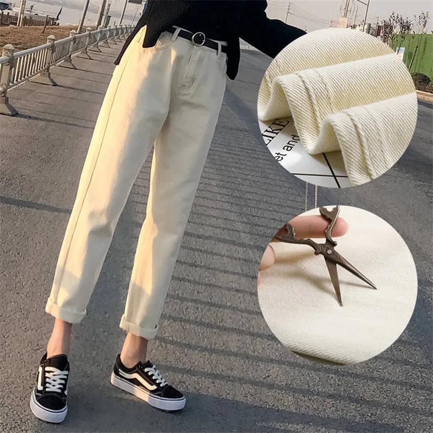 New Summer Mom Jeans Vintage High Waist Loose cotton Harem Jeans for Women 2020 Streetwear Denim Jeans Femme New Summer Mom Jeans Vintage High Waist Loose cotton Harem Jeans for Women 2020 Streetwear Denim Jeans Femme
