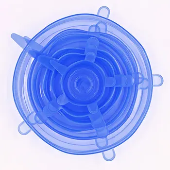

Use Food Grade Silicone Instead Of Cling Film To Seal And Store Food 6-piece Food Grade Silicone Fresh-keeping Cover