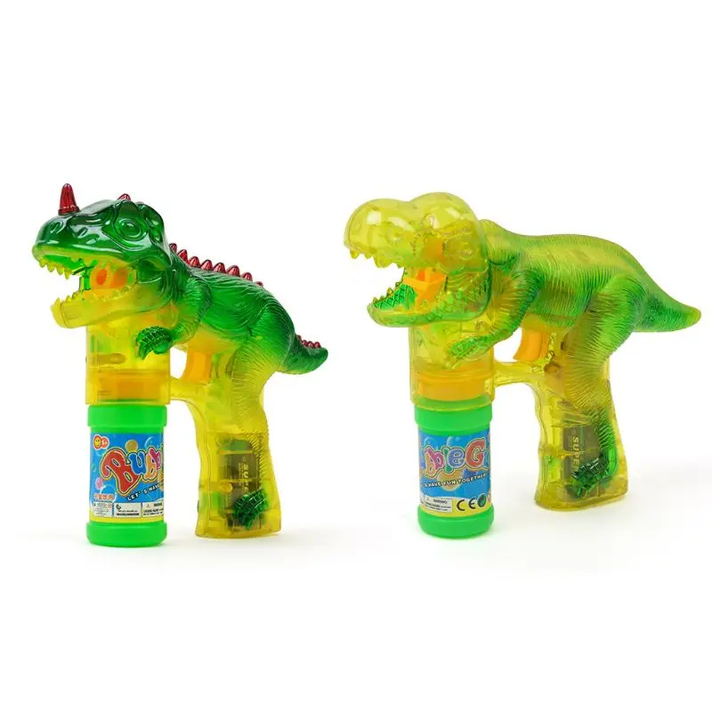 

Dinosaur Bubble Shooter Bubbles Blower Toy with LED Flashing Lights and Sounds