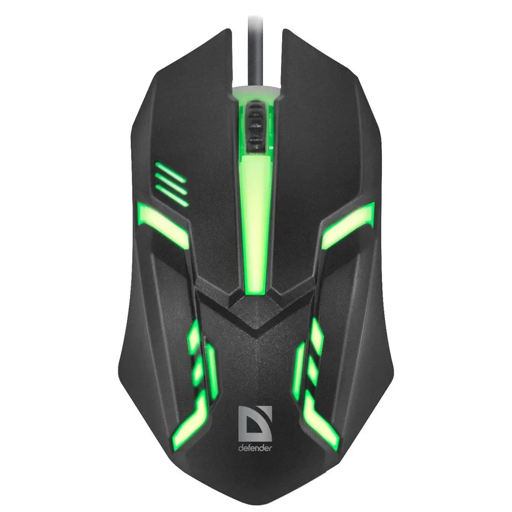 Компьютерная мышь Defender Cyber MB-560L 7цветов,3кнопки,1200dpi,черный
