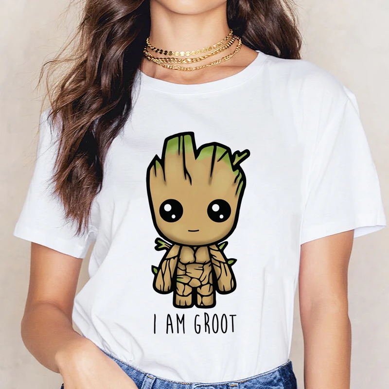 2019 футболка для женщин я футболки с надписью &quotgroot" девочек принтом Звездные