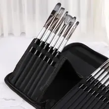 15 шт. нейлоновый набор кистей для рисования, губка для рисования, чехол для хранения акварельных красок, акриловая палитра, нож, масляная краска, товары для рукоделия