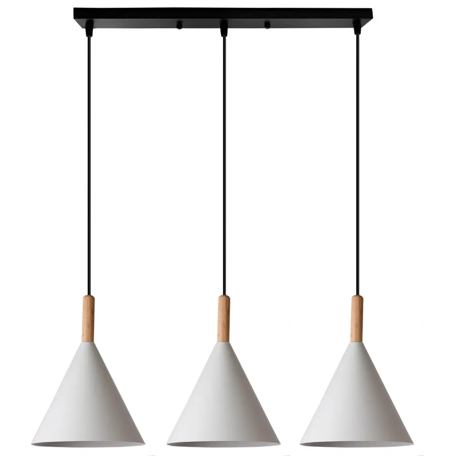 3-Heads Modern Wood Pendant Light Domeshade Suspension for Cafe Restaurant Bedroom Home Kitchen Island Nordic Hanging Lamp black pendant light Pendant Lights