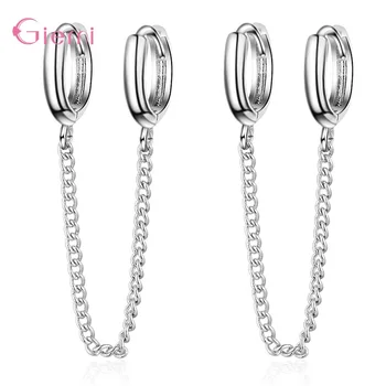 

Novel Design Double Ear Hole Earrings Newest Design Genuine 925 Sterling Silver Earrings For Women Super Cute Female Jewelry